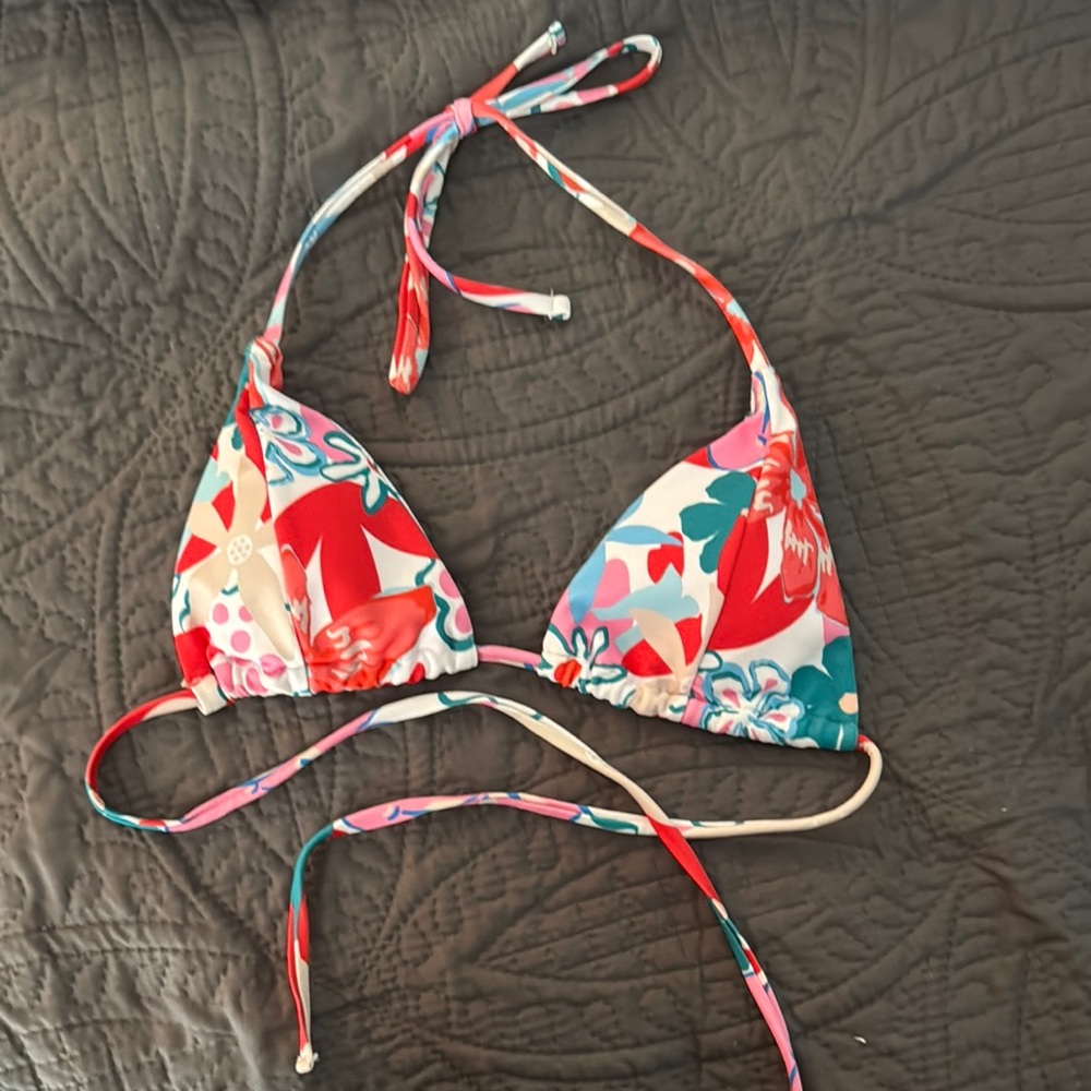 SHEIN Floral Multicolor Bikini Top